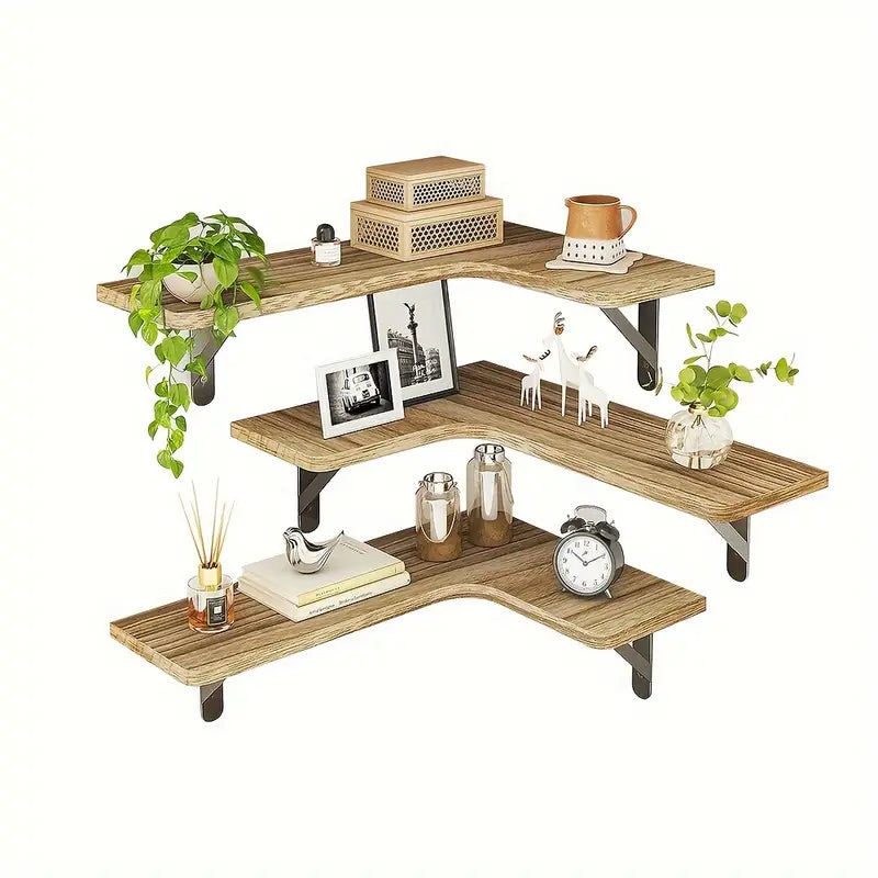 Lot de 5 étagères de coin en bois - Tango