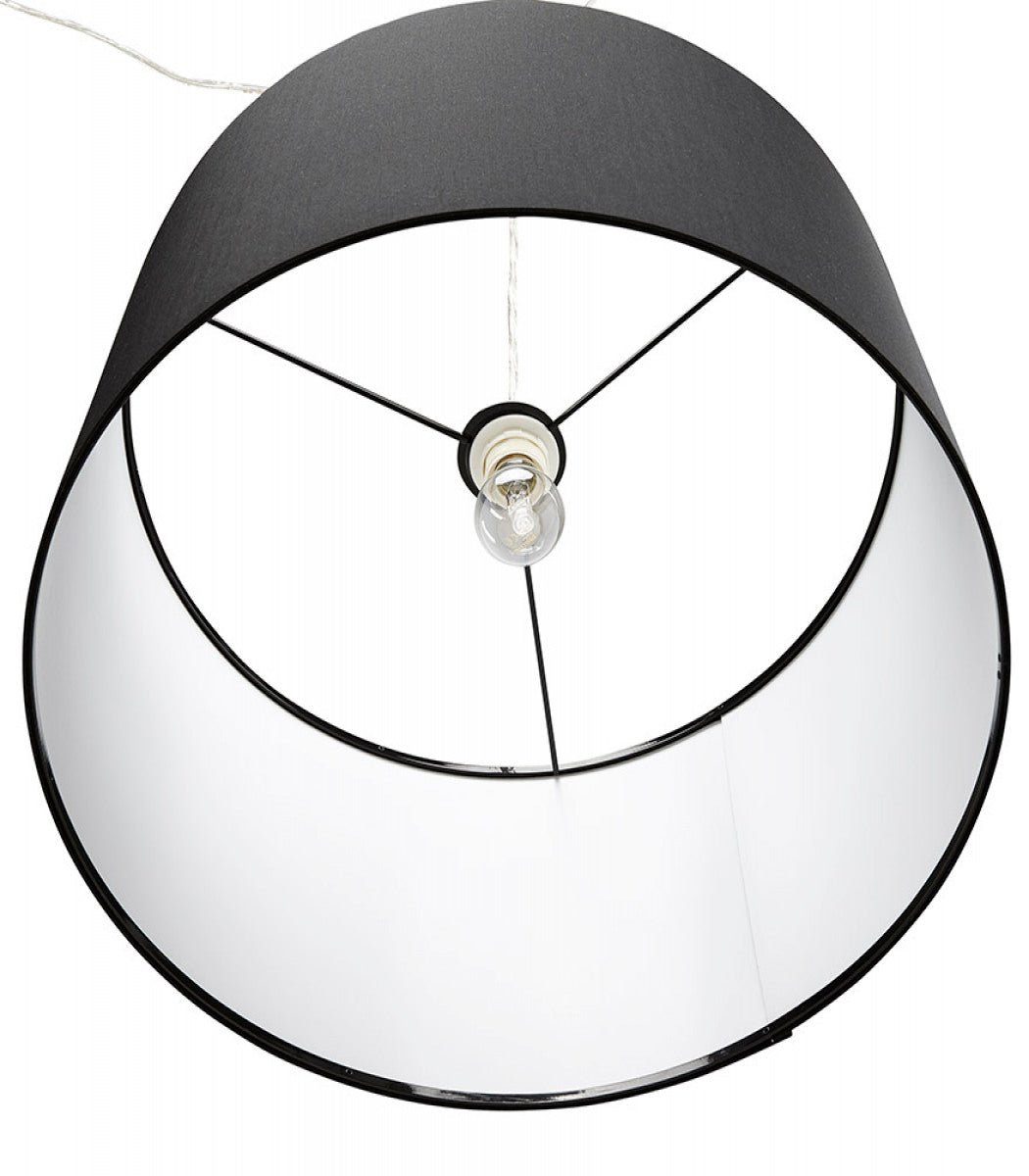 Suspension 'BUNGEE' ronde avec abat-jour noir