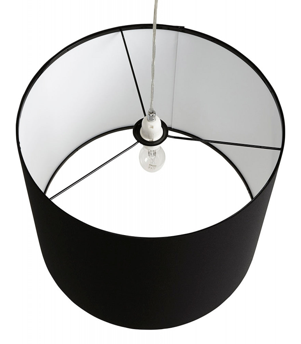 Suspension 'BUNGEE' ronde avec abat-jour noir