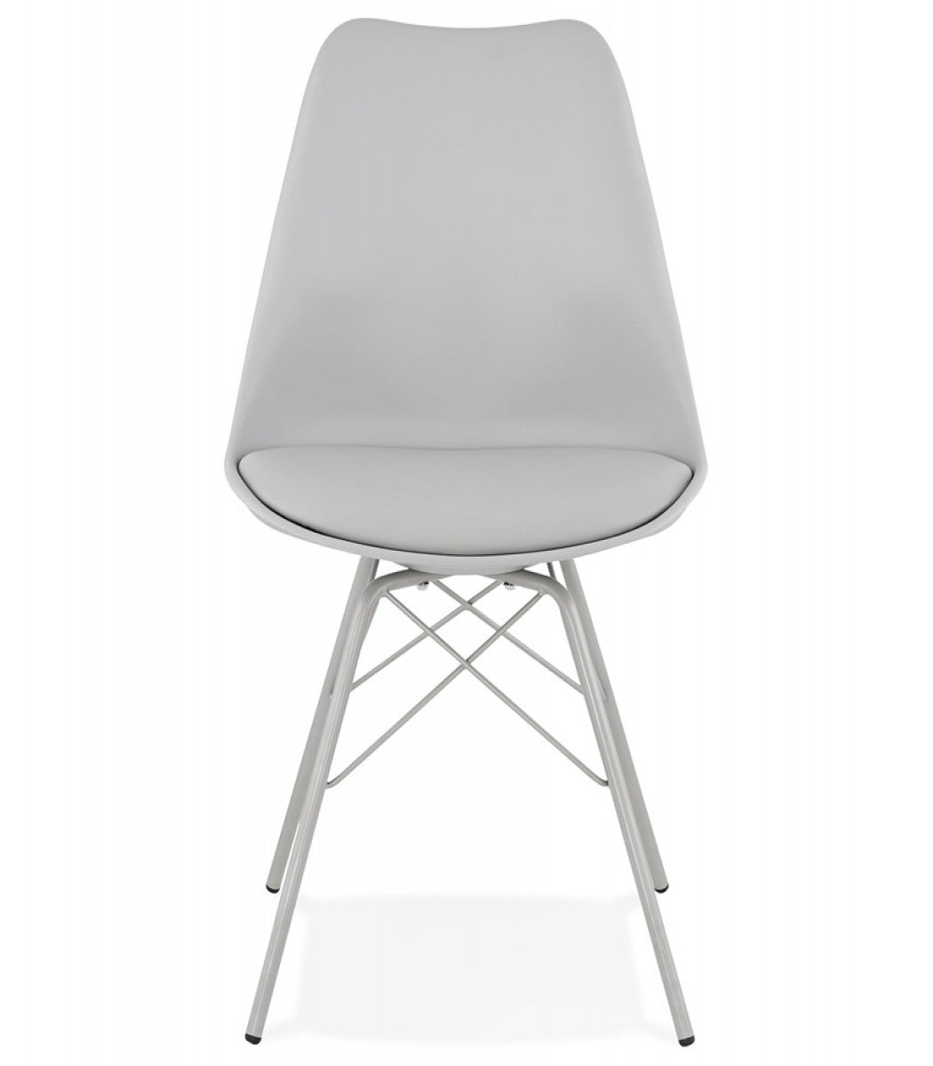 Chaise design 'BYBLOS' grise style industriel