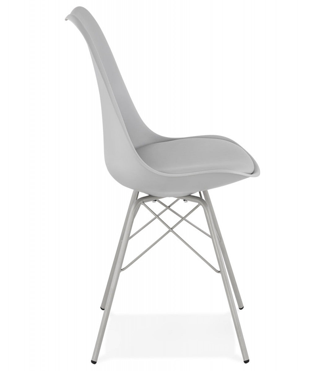 Chaise design 'BYBLOS' grise style industriel