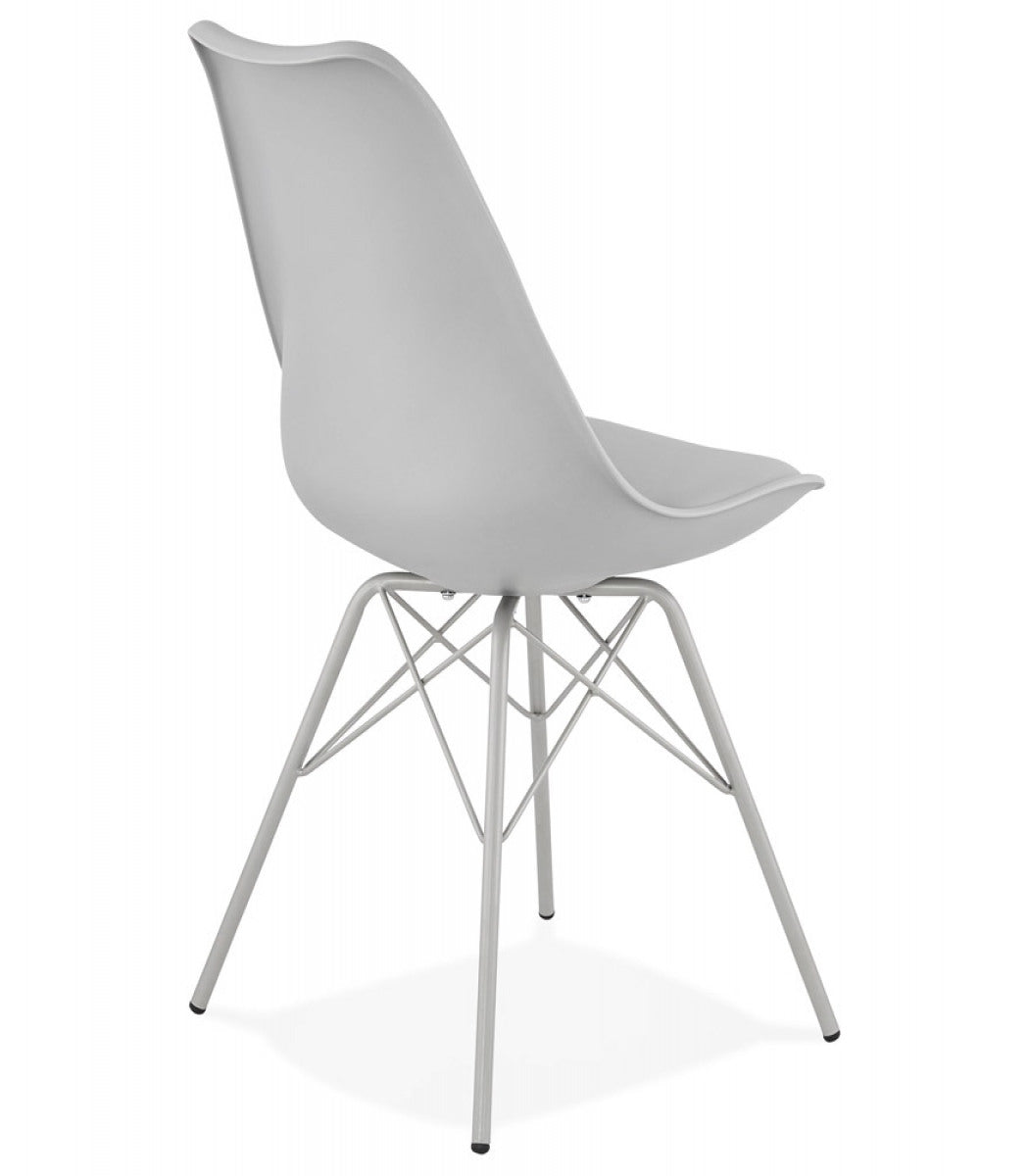 Chaise design 'BYBLOS' grise style industriel