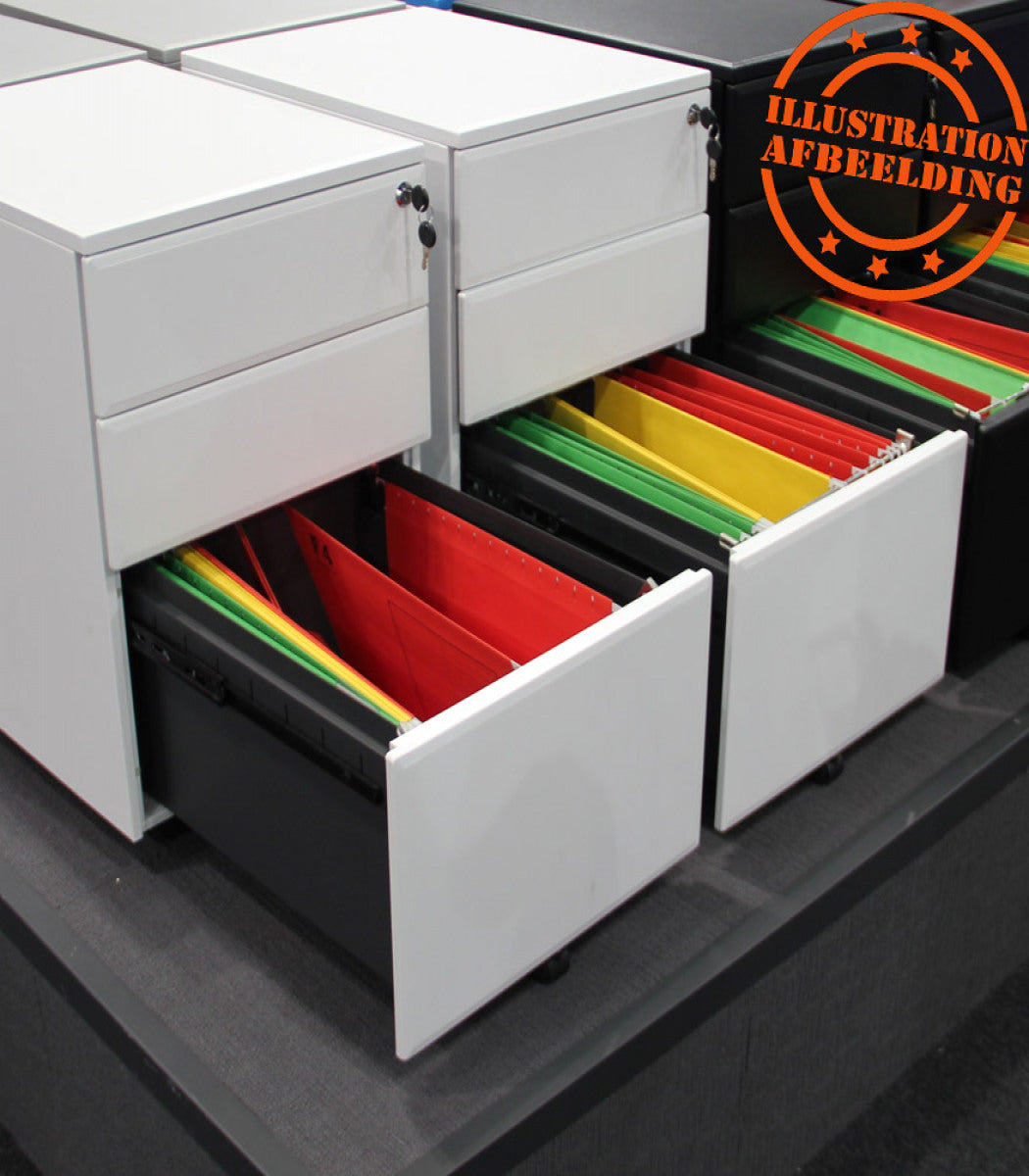 Caisson de rangement 'DALI' blanc à tiroirs pour bureau