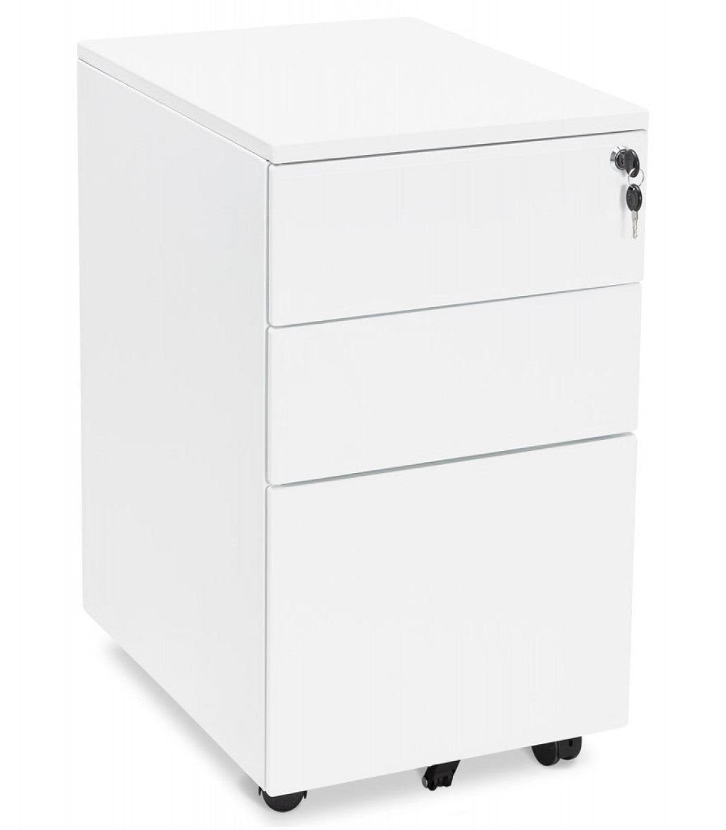 Caisson de rangement 'DALI' blanc à tiroirs pour bureau