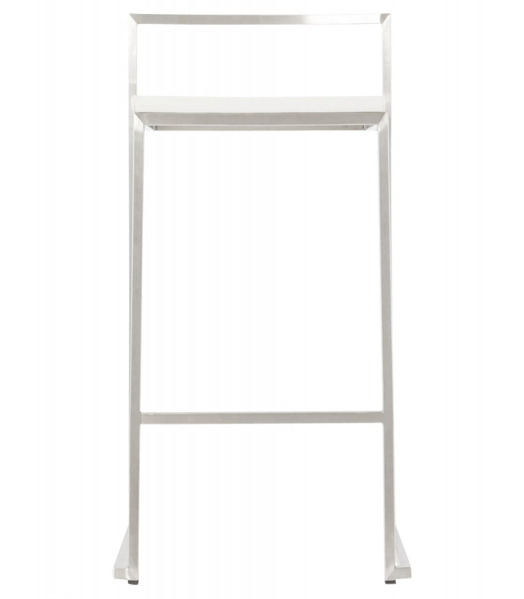 Tabouret snack design mi-hauteur 'DISKO MINI' blanc empilable