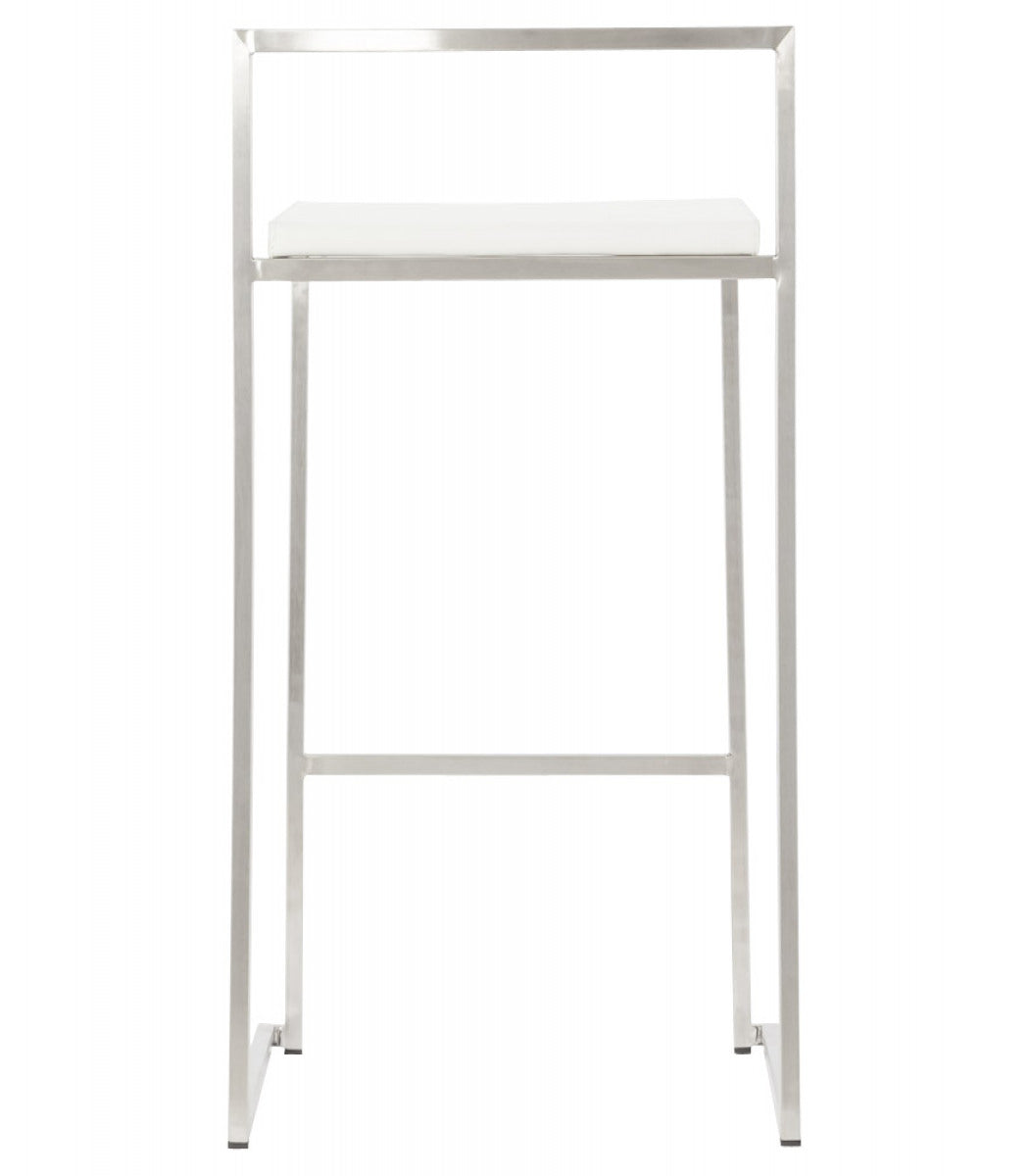 Tabouret snack design mi-hauteur 'DISKO MINI' blanc empilable