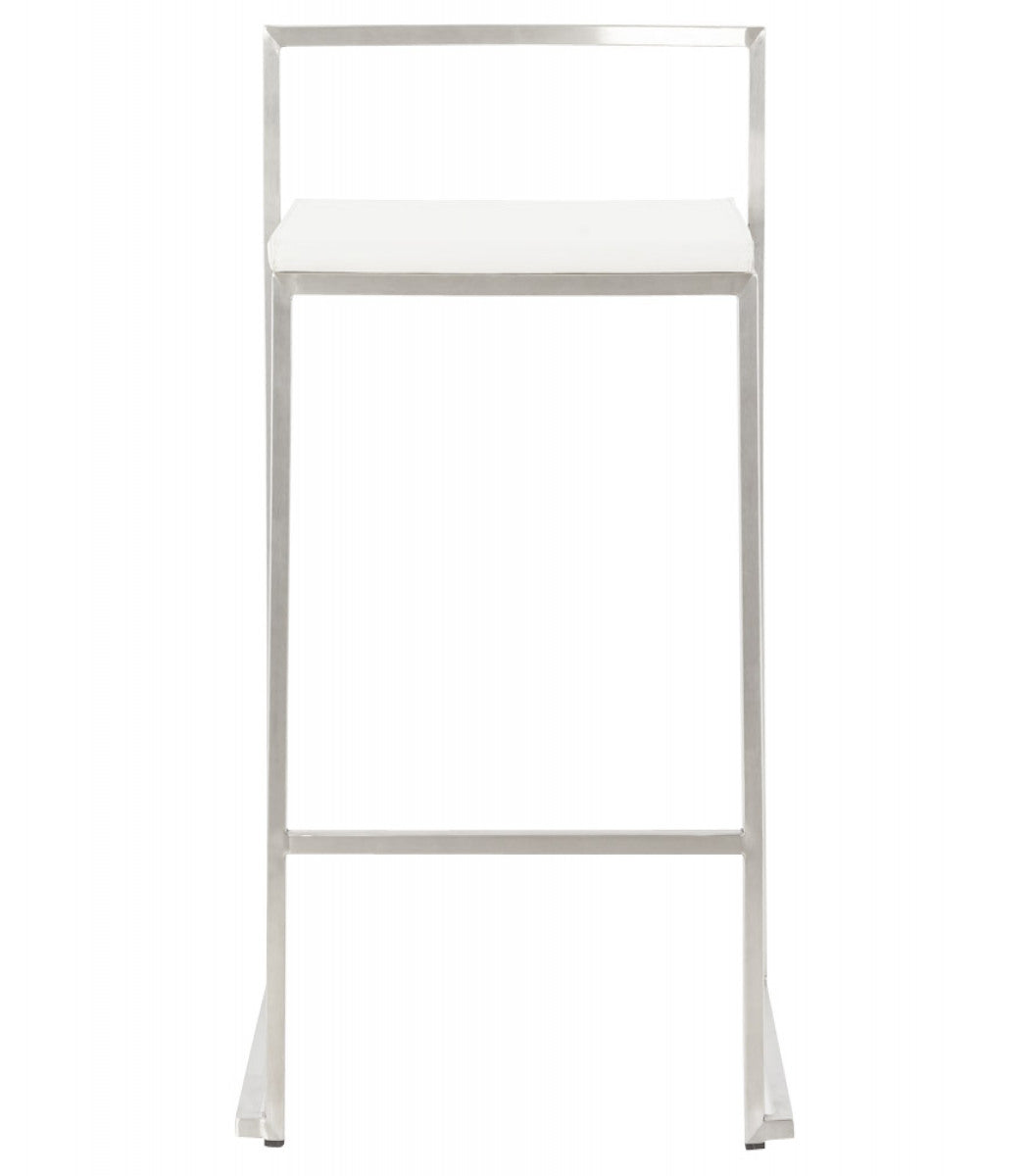 Tabouret snack design mi-hauteur 'DISKO MINI' blanc empilable