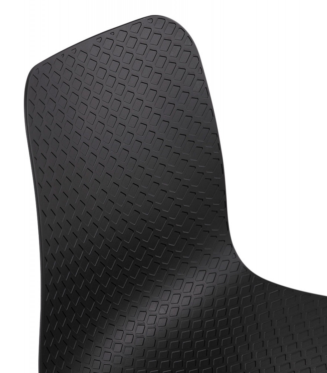 Chaise design de bureau 'EVORA' noire sur roulettes
