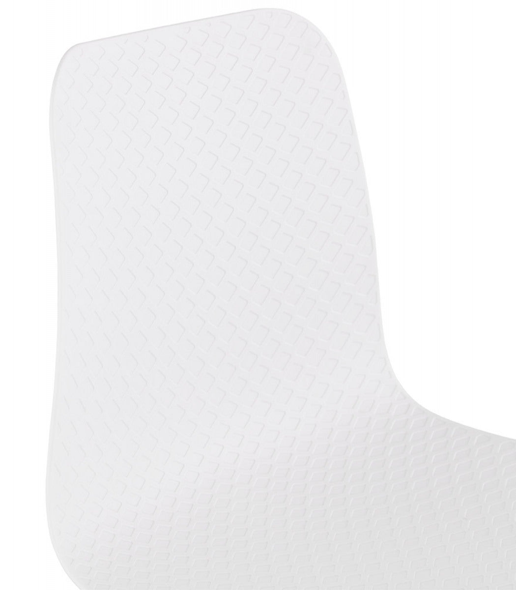 Chaise design de bureau 'EVORA' blanche sur roulettes