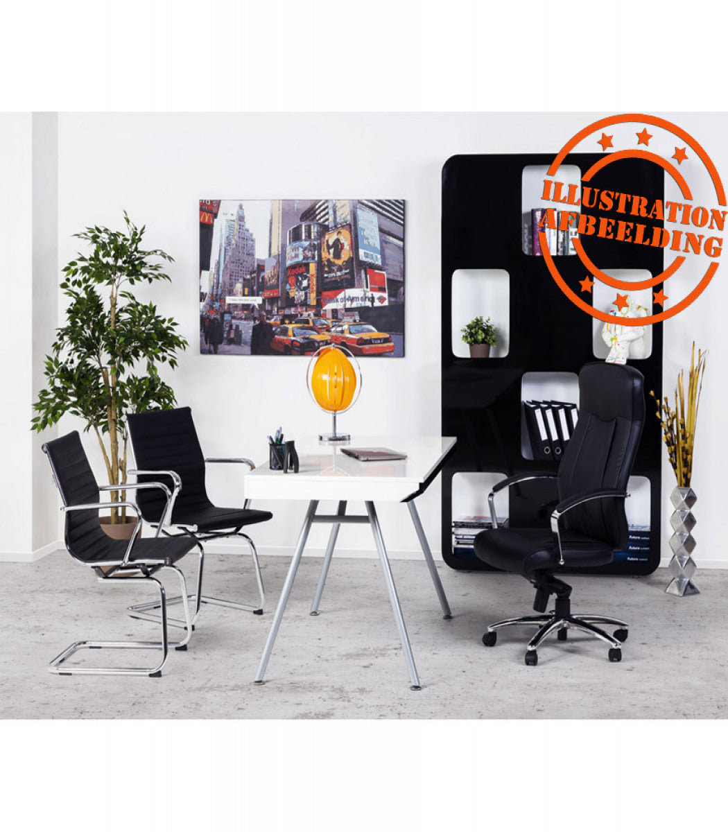 Chaise de bureau design 'GIGA' en matière synthétique noire