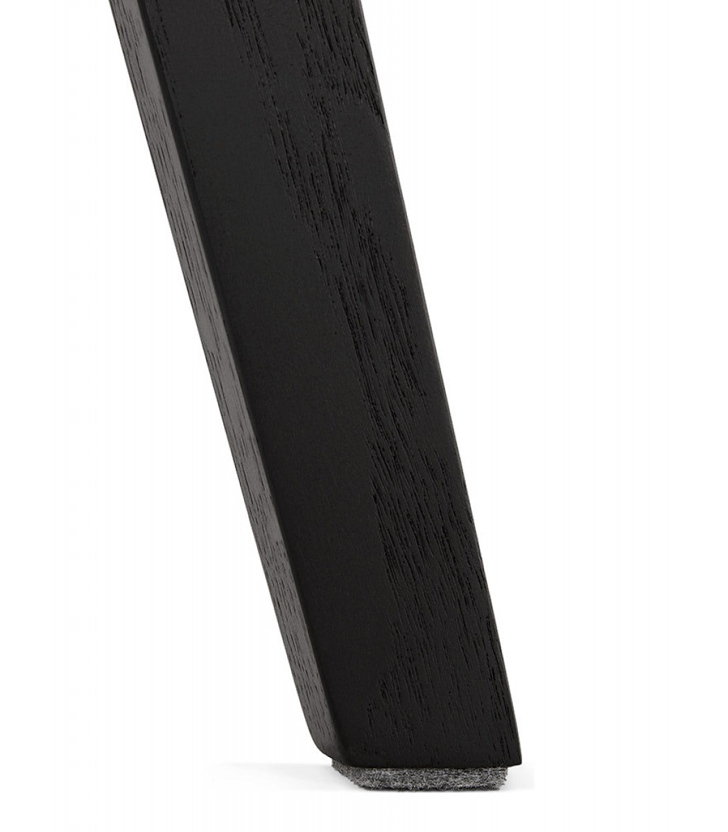 Chaise en velours rose 'JOE' avec structure en bois noir