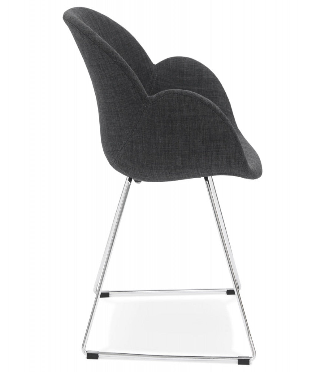 Chaise design 'JUMBO' gris foncé en tissu