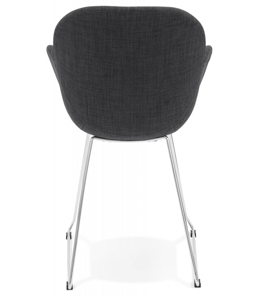 Chaise design 'JUMBO' gris foncé en tissu