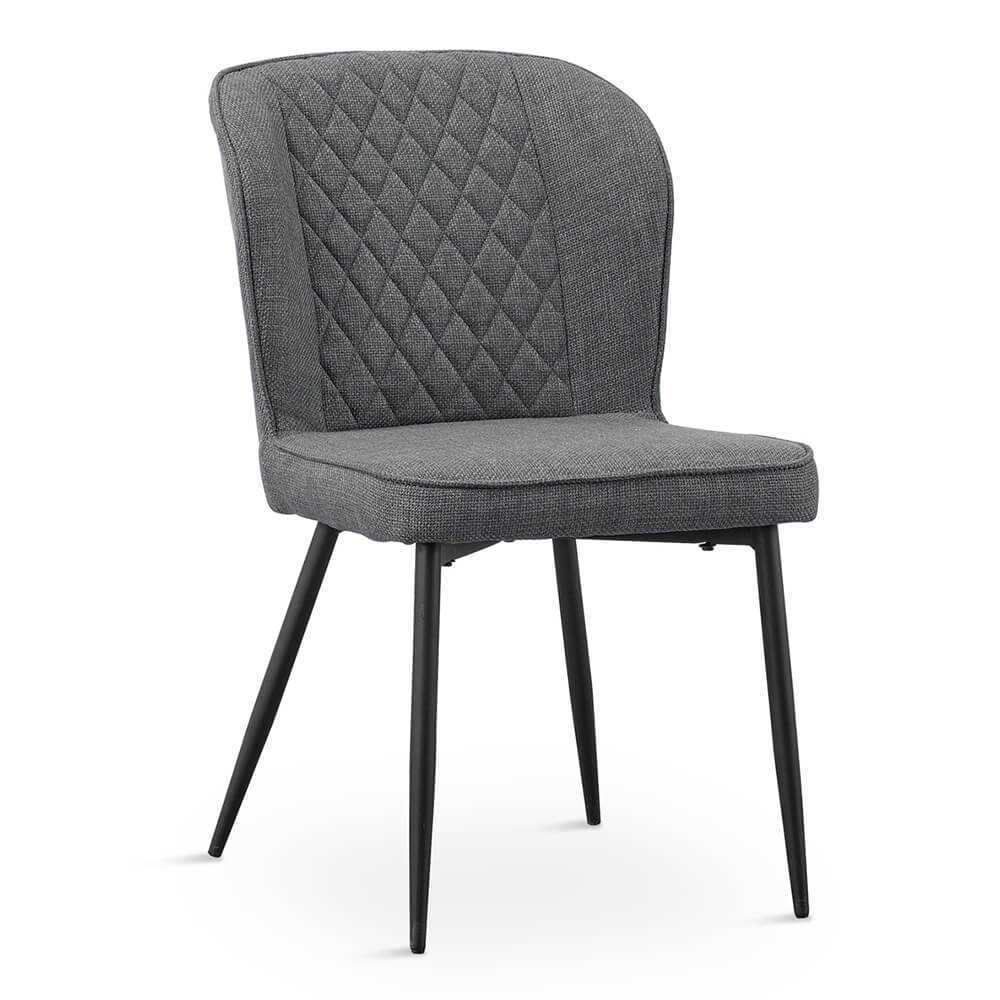 Lot de 2 chaises grises - Léo