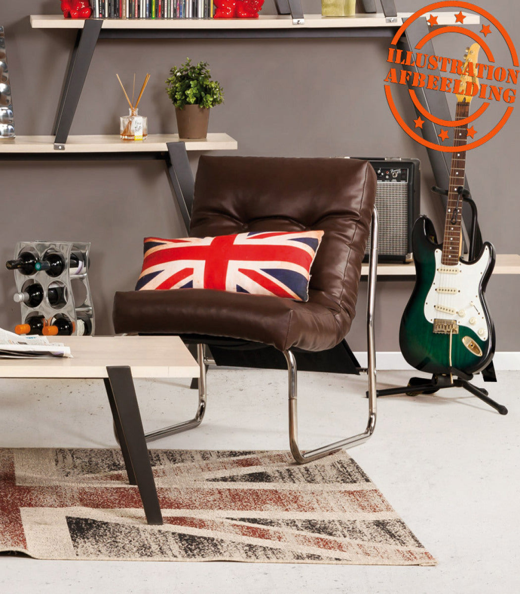 Fauteuil lounge 'LOFT' brun