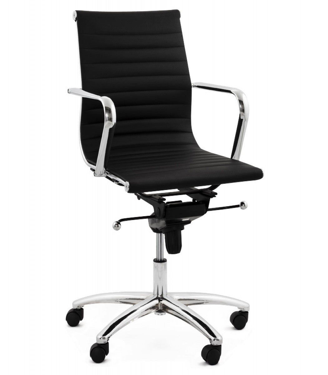 Fauteuil de bureau design 'MEGA' en matière synthétique noire