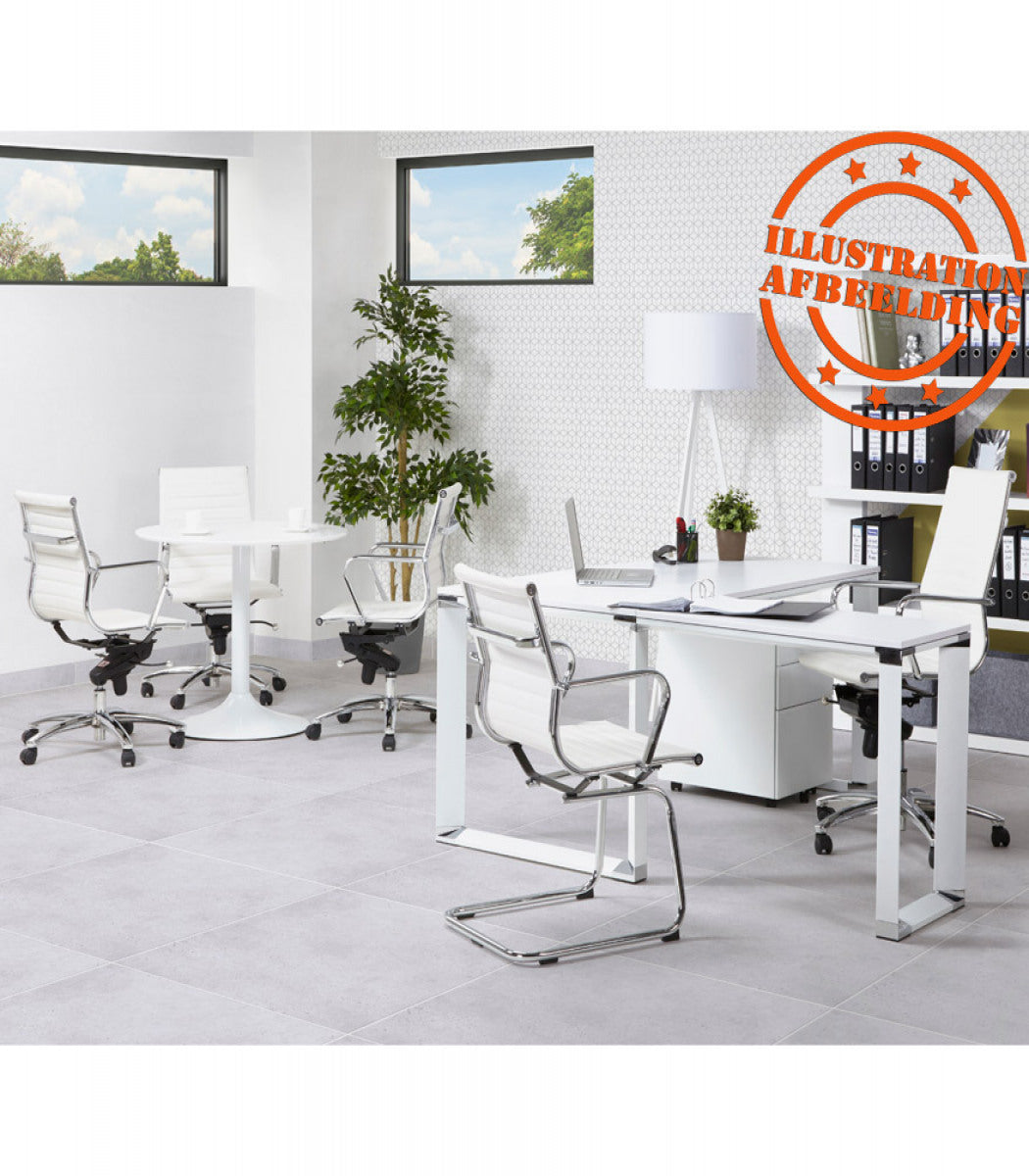 Fauteuil de bureau design 'MEGA' en matière synthétique blanche