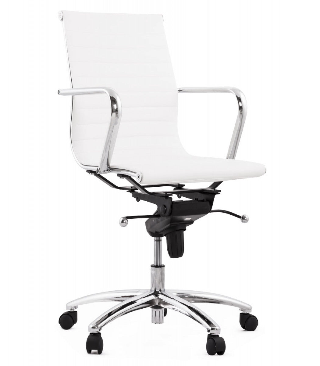 Fauteuil de bureau design 'MEGA' en matière synthétique blanche