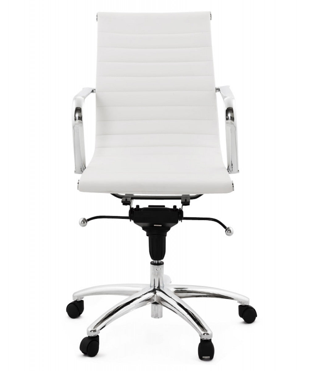 Fauteuil de bureau design 'MEGA' en matière synthétique blanche