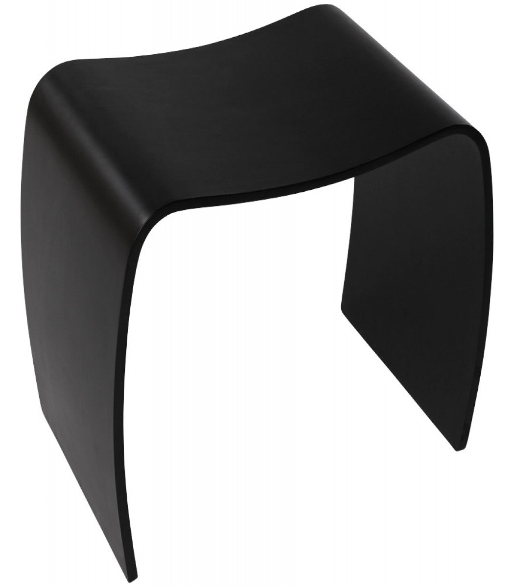 Tabouret bas d'appoint 'MOJO' en bois noir