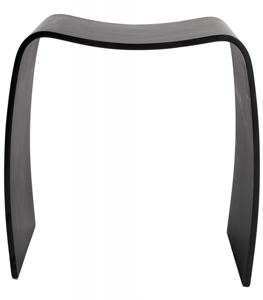 Tabouret bas d'appoint 'MOJO' en bois noir