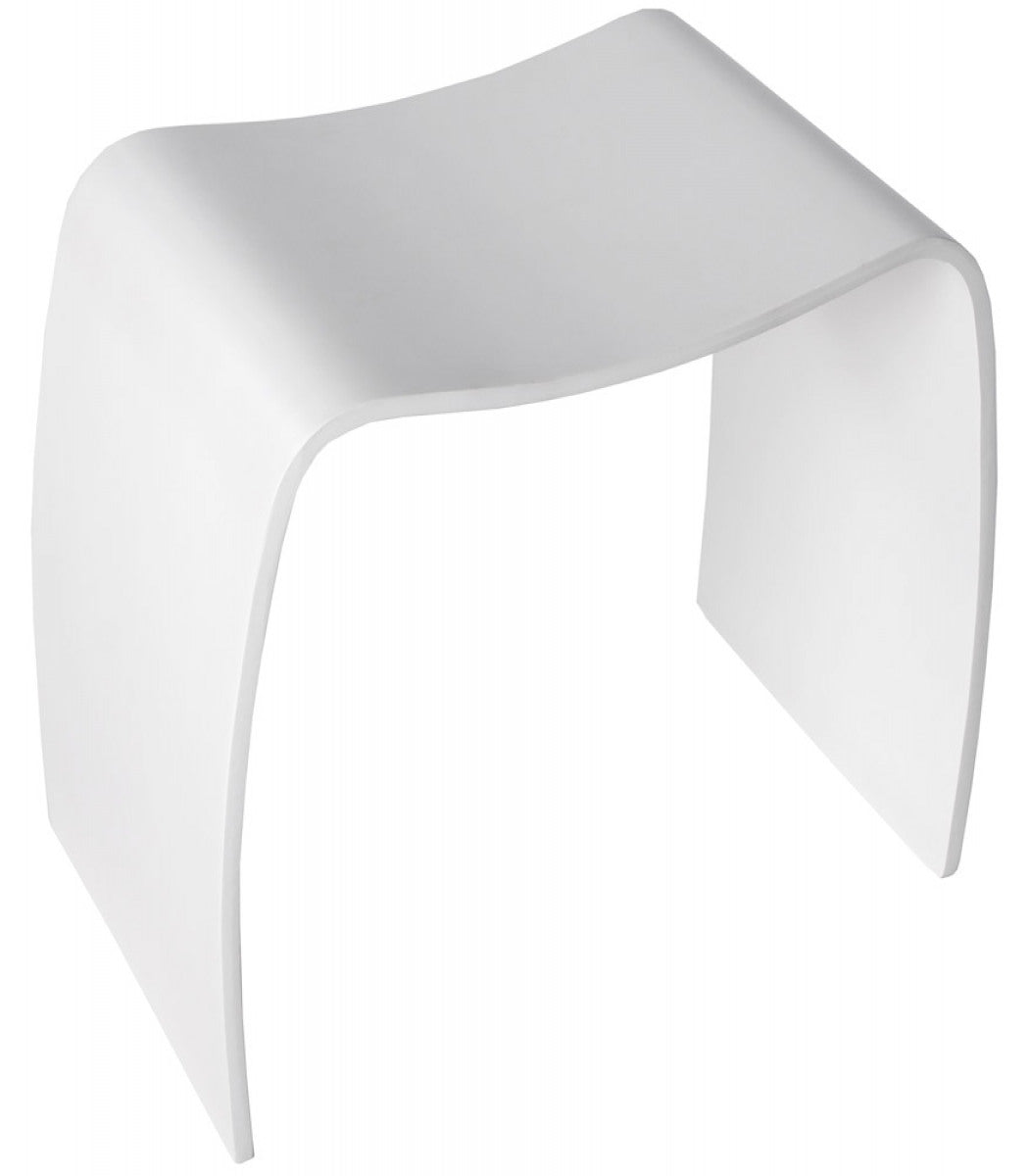 Tabouret bas d'appoint 'MOJO' en bois blanc