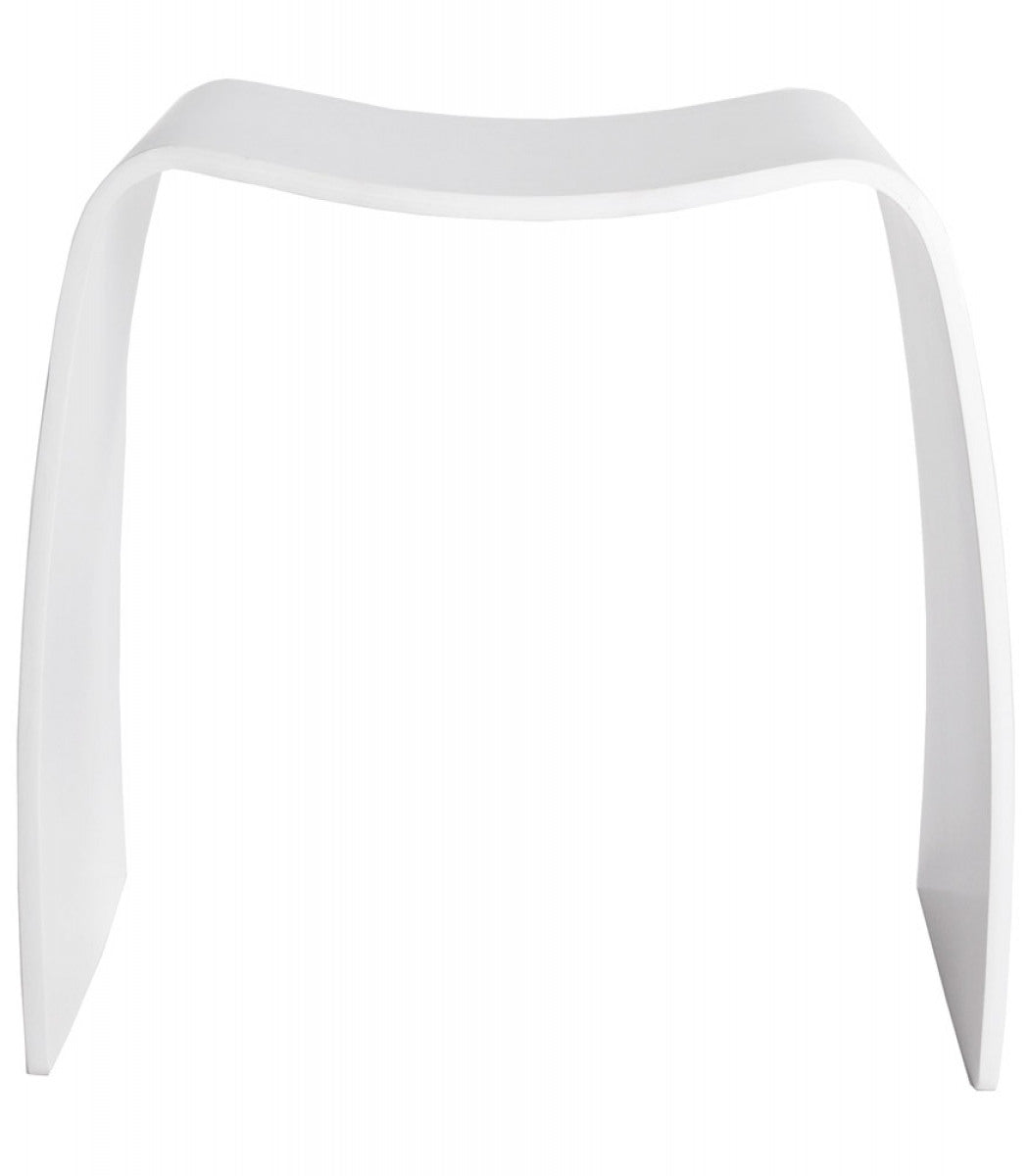 Tabouret bas d'appoint 'MOJO' en bois blanc