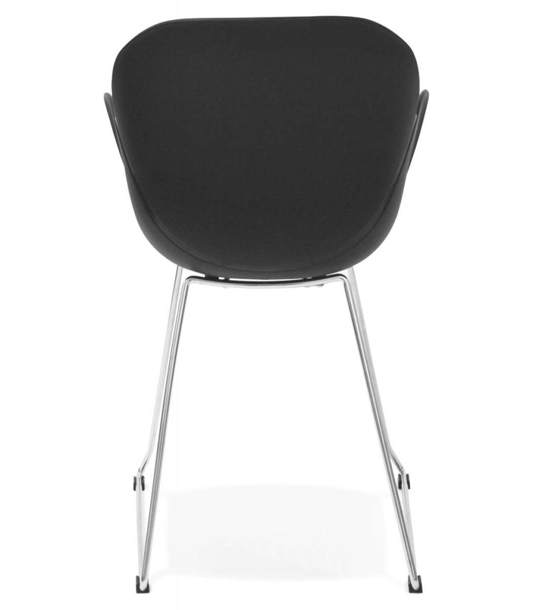 Chaise design 'NEGO' noire en matière plastique