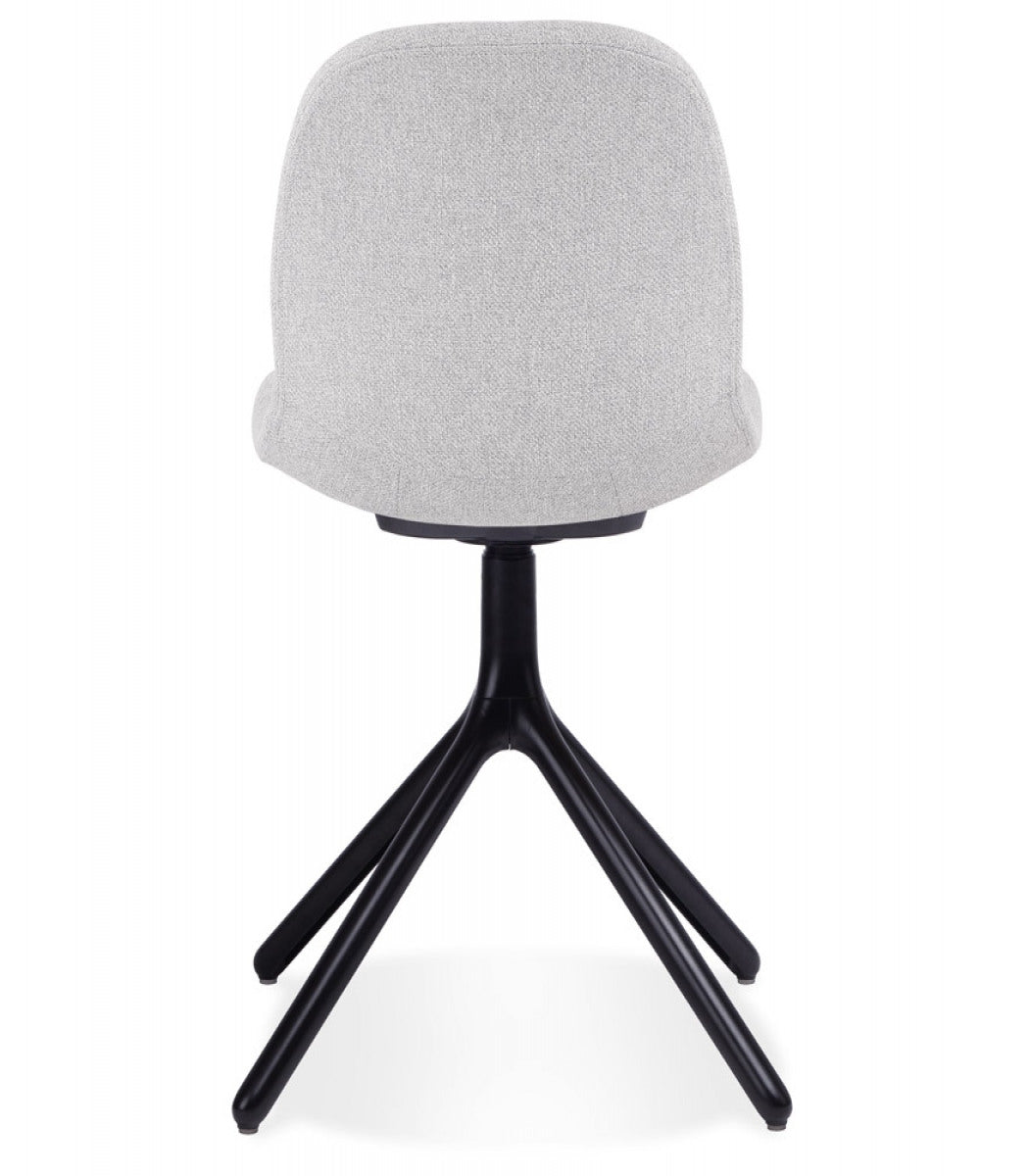 Chaise design 'PAVONIS' en tissu gris clair