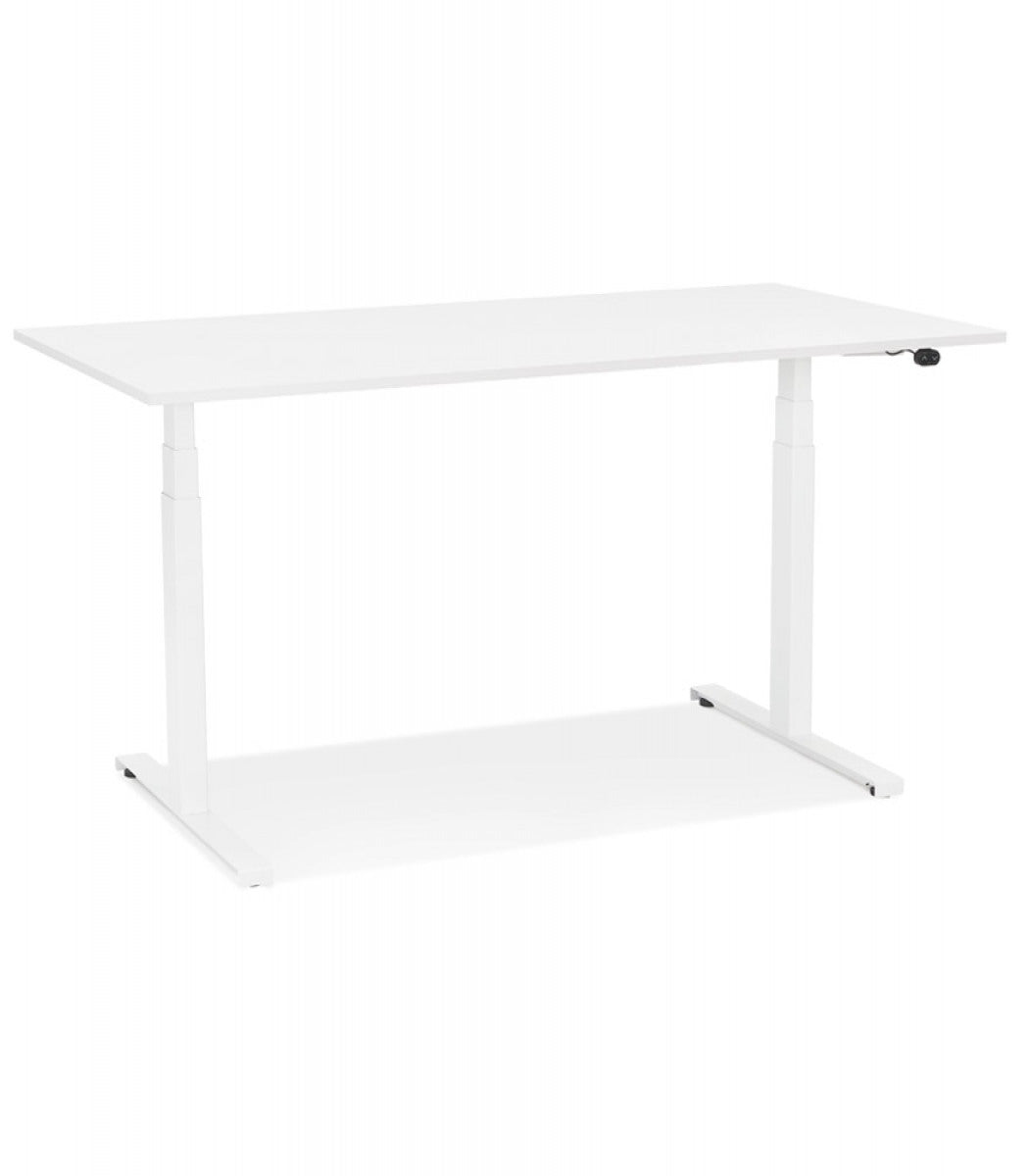 Bureau assis debout électrique 'TRONIK' blanc - 140x70 cm