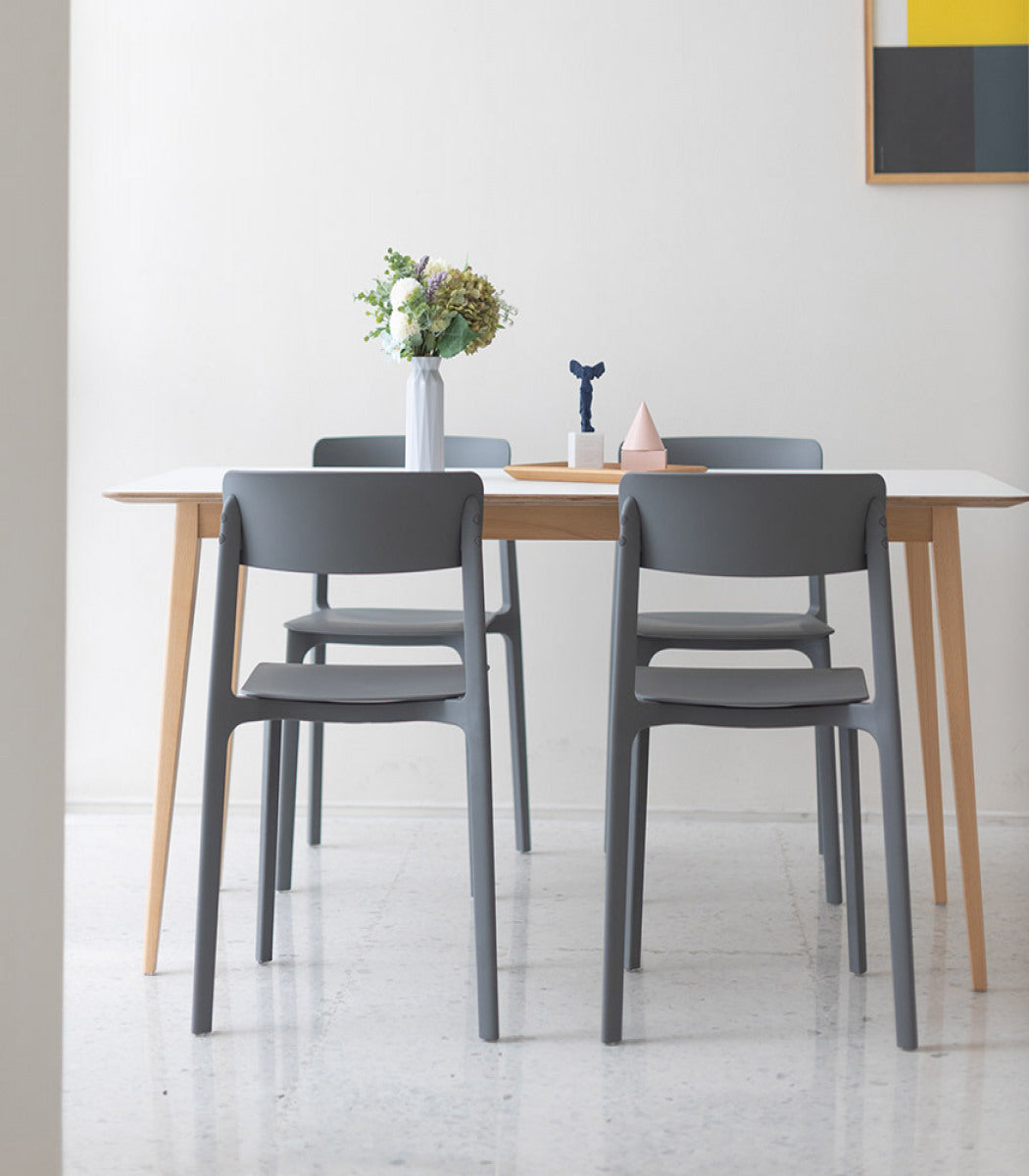 Chaise intérieur / extérieur 'TROPICAL' en matière plastique blanche