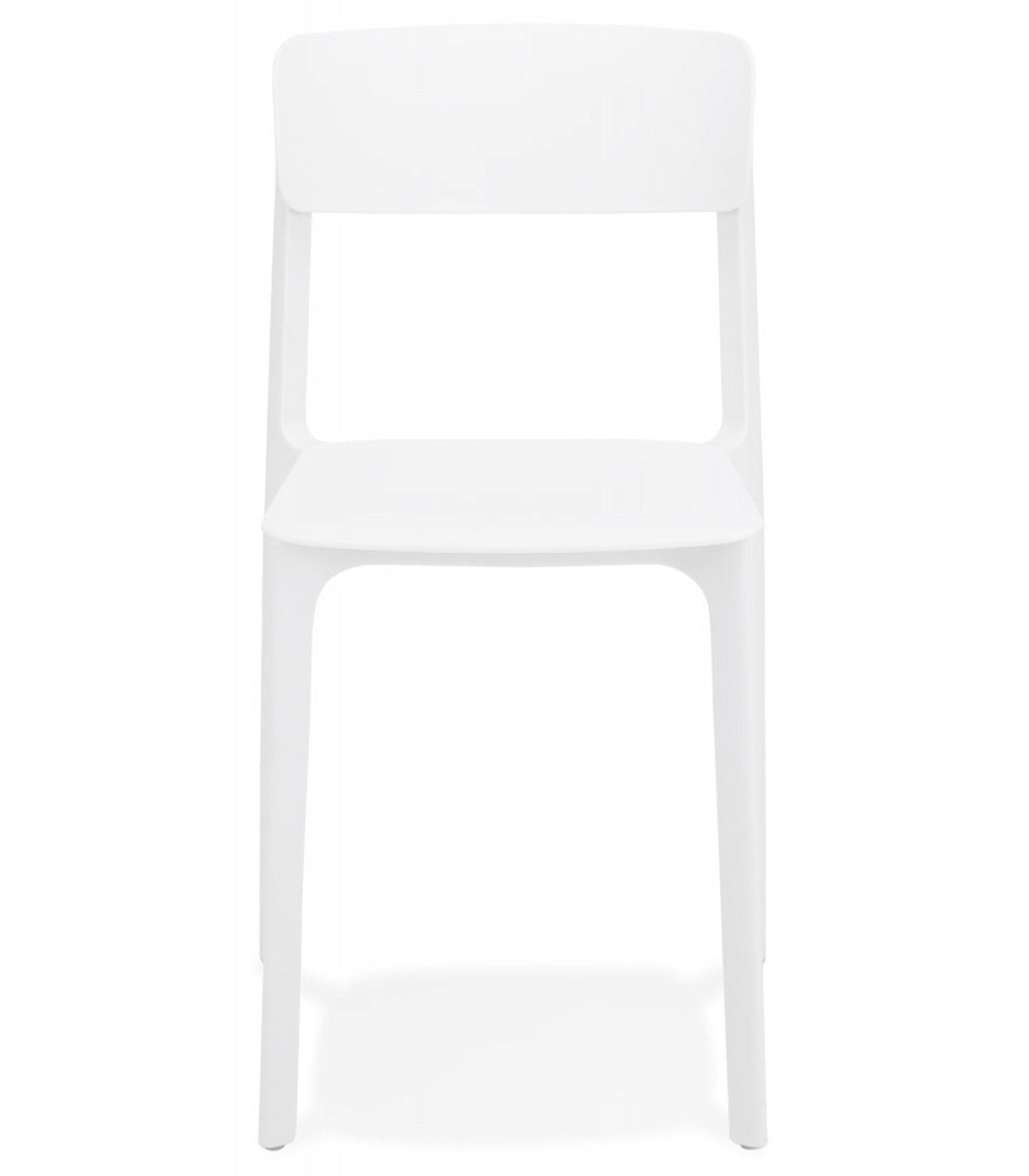 Chaise intérieur / extérieur 'TROPICAL' en matière plastique blanche
