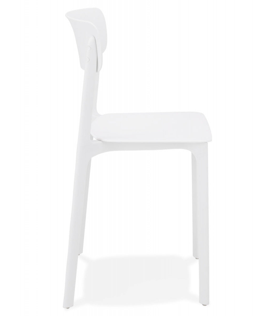 Chaise intérieur / extérieur 'TROPICAL' en matière plastique blanche