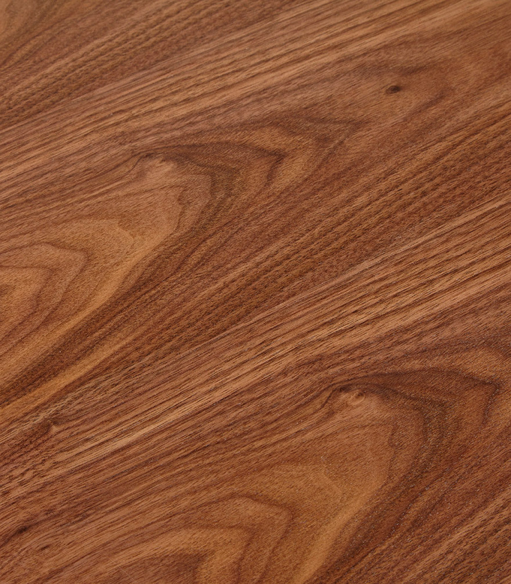 Grand bureau de direction droit 'XLINE' 200 en bois finition Noyer et structure noire - 200x100 cm