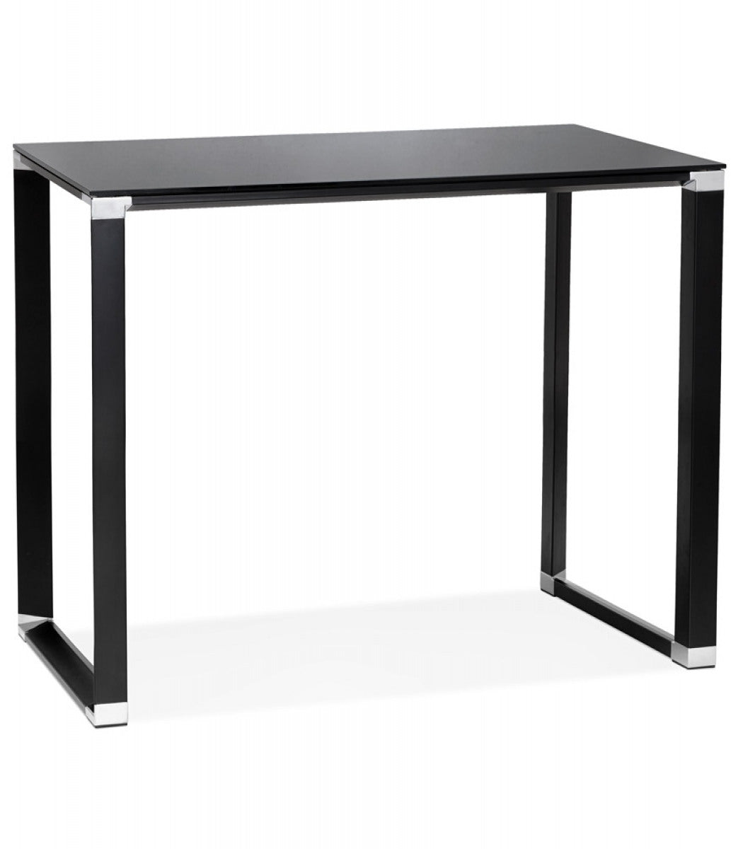 Table haute / bureau haut 'XLINE HIGH TABLE' en verre noir - 140x70 cm