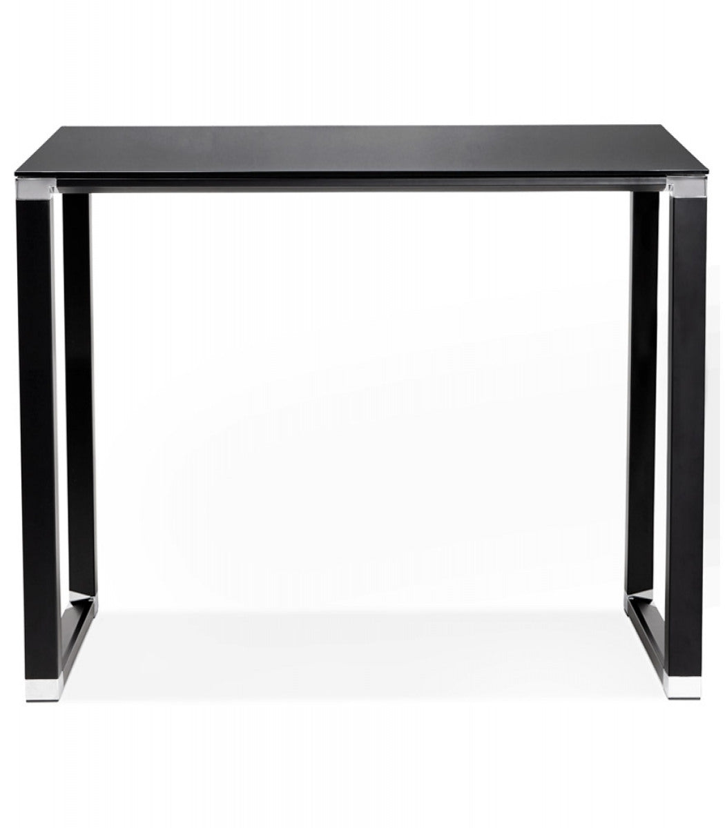 Table haute / bureau haut 'XLINE HIGH TABLE' en verre noir - 140x70 cm