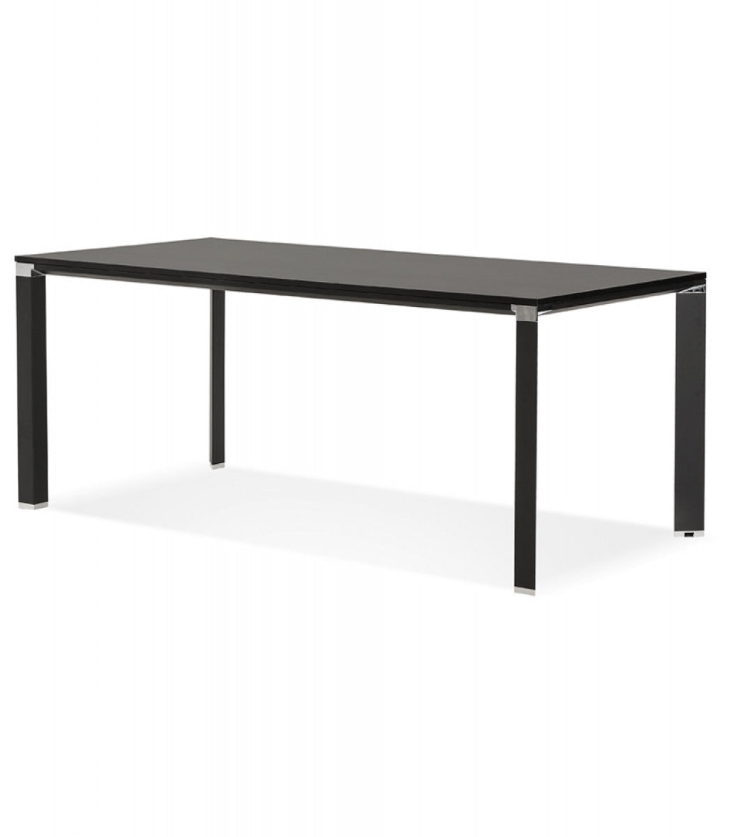 Table de réunion / à manger design 'XLINE' en bois noir - 200x100 cm