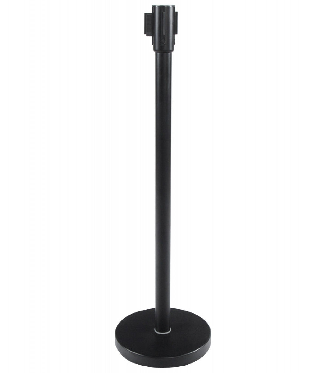 Potelet 'ZIP' noir à sangle pour files d'attente