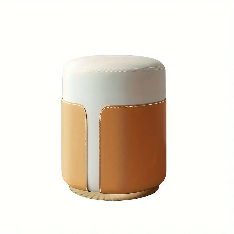 Tabouret rond en cuir - Melina