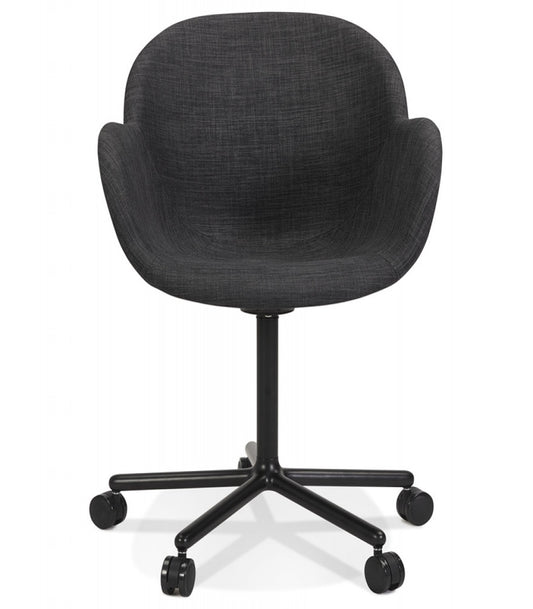Chaise de bureau avec accoudoirs 'ASTRA' gris foncé