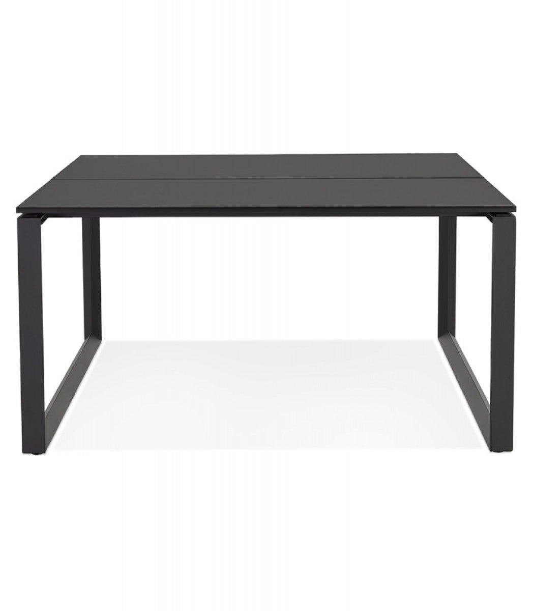 Table de réunion / bureau bench 'BAKUS SQUARE' noir - 140x140 cm
