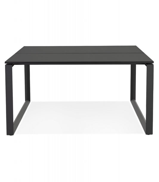 Table de réunion / bureau bench 'BAKUS SQUARE' noir - 140x140 cm