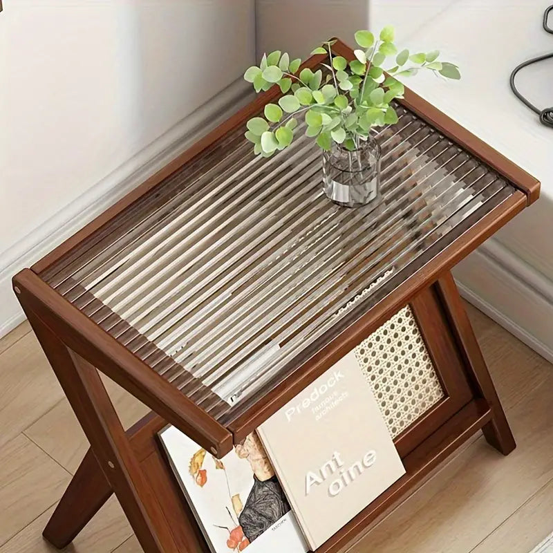 Mini table bois et verre - Woody