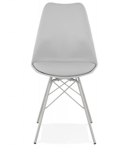 Chaise design 'BYBLOS' grise style industriel