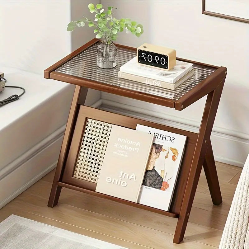 Mini table bois et verre - Woody