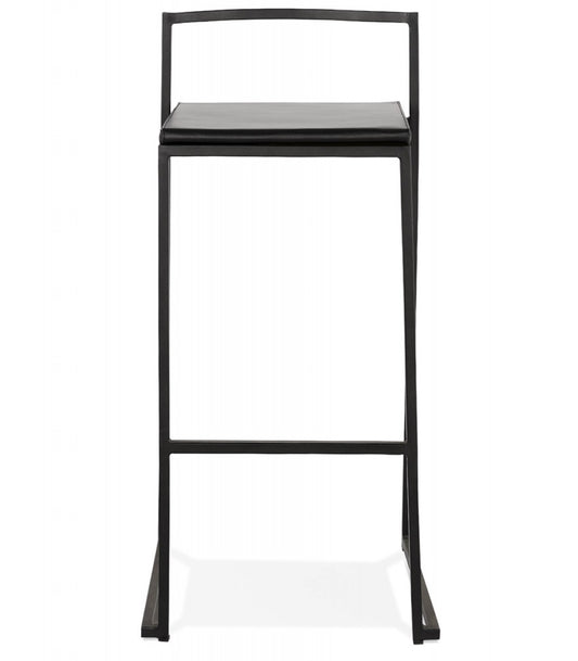 Tabouret snack mi-hauteur 'CASA MINI' noir au design industriel empilable