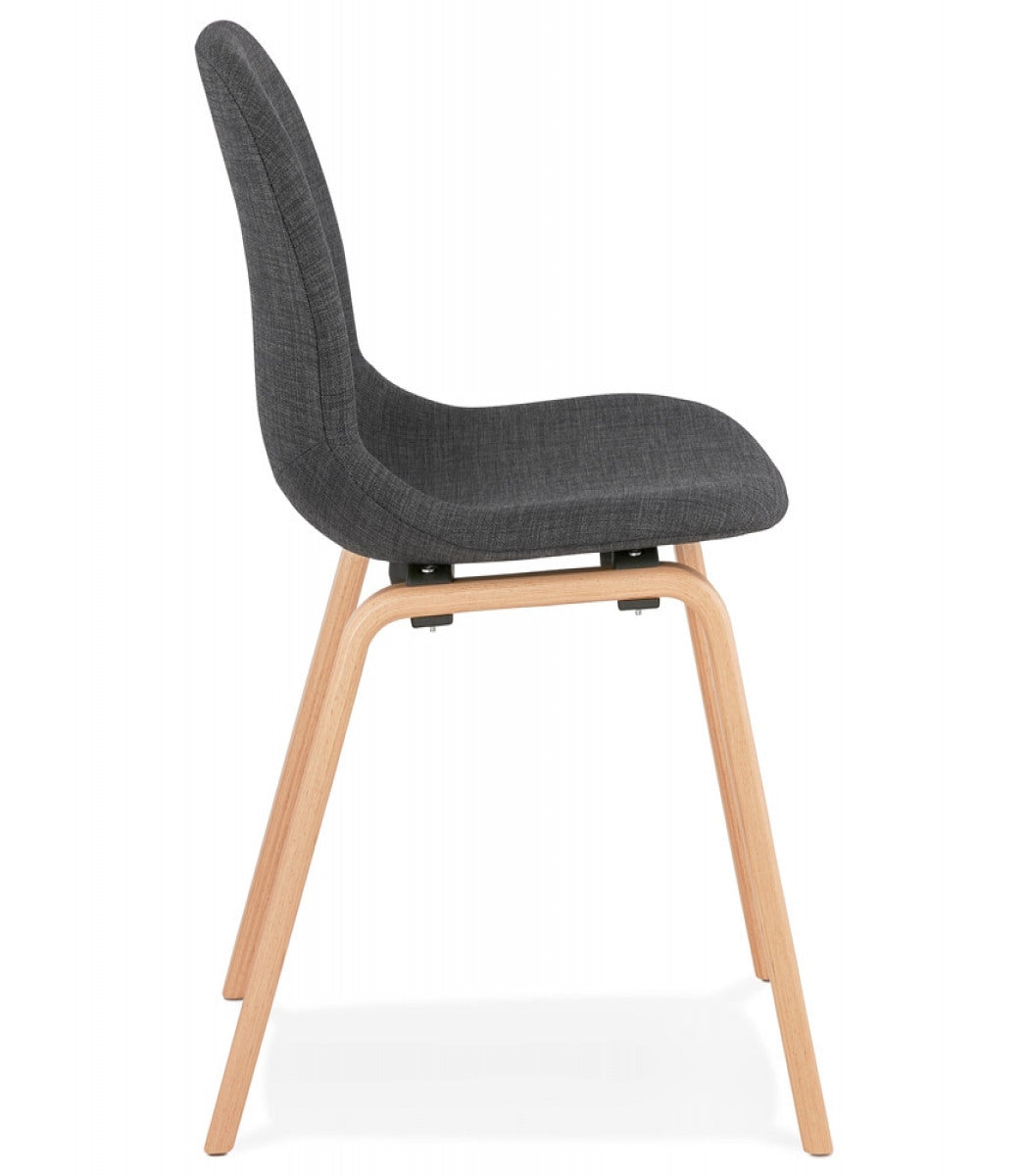 Chaise de salle à manger 'CELTIK' en tissu gris style scandinave