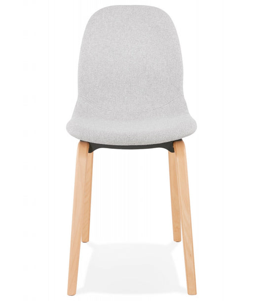 Chaise scandinave de salle à manger 'CELTIK' en tissu gris clair