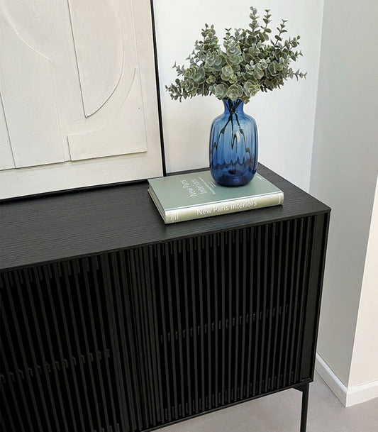 Meuble de rangement design 'CONVIV' en bois noir