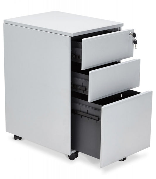 Caisson de rangement 'DALI' gris à tiroirs pour bureau